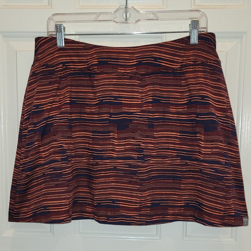 Stripey navy skort with secret pocket